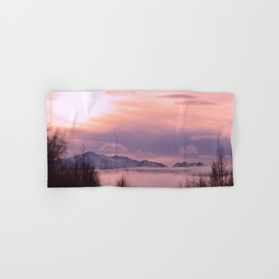 Rose Serenity Winter Fog Hand & Bath Towel