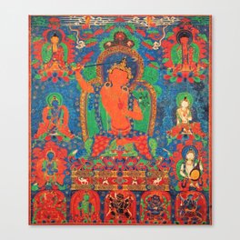 Manjushri Bodhisattva & Buddhist Deity Arapachana Canvas Print