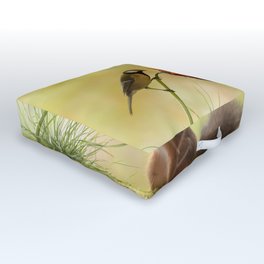 squirrel love together Outdoor Floor Cushion