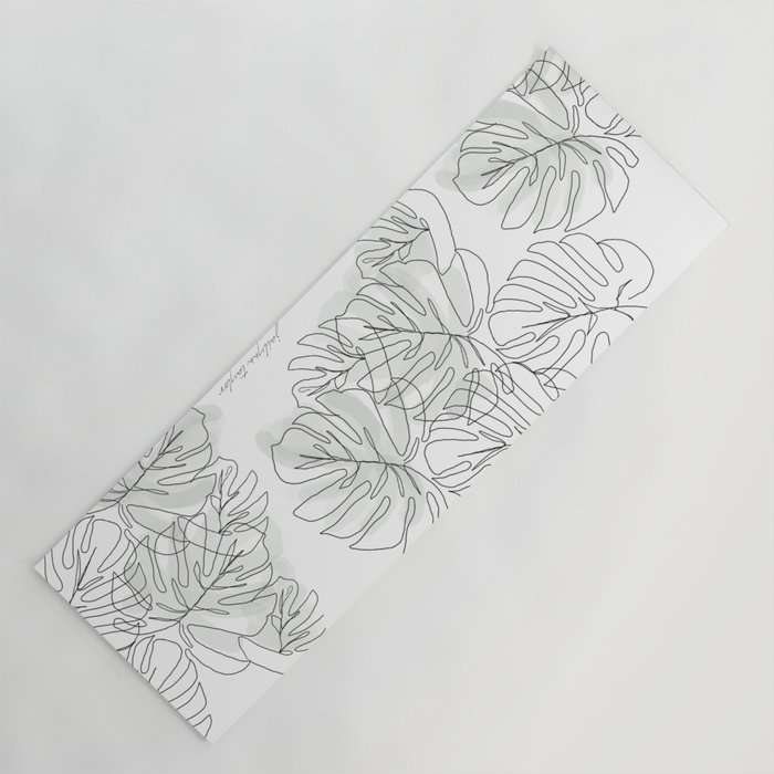 Botanical Line Drawing Yoga Mat