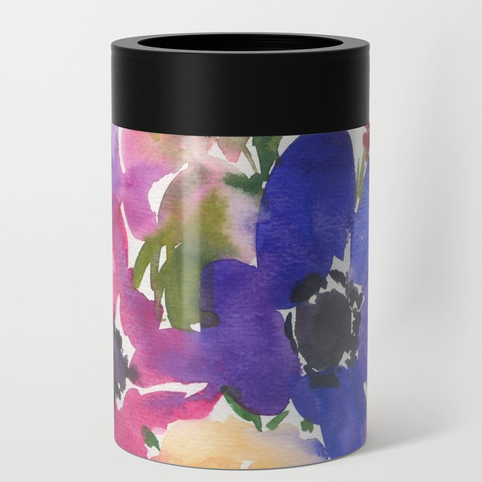 colorful bouquet: anemones Can Cooler