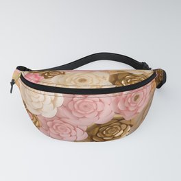 Paper Flowers x Gold Pink Cream Fanny Pack