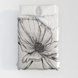 Cosmo - Floral Line Drawing Duvet Cover