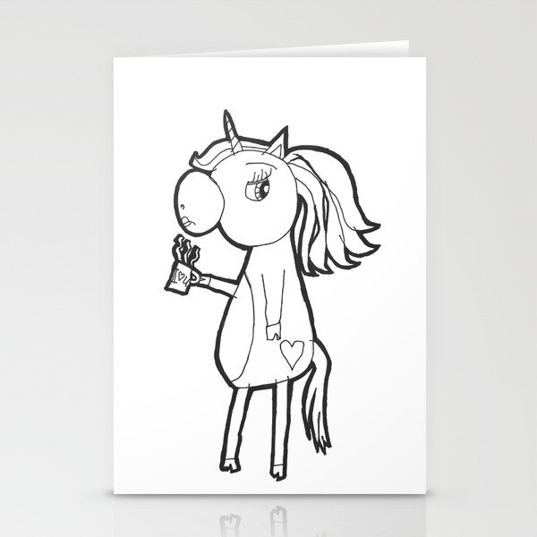 Grumpy Unicorn Stationery Cards