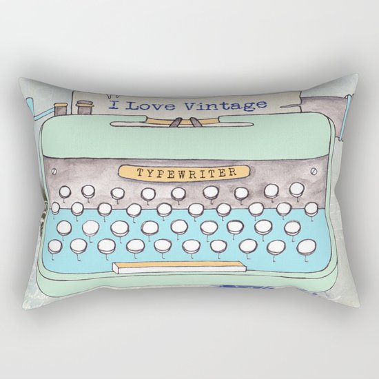 Typewriter #8 Rectangular Pillow
