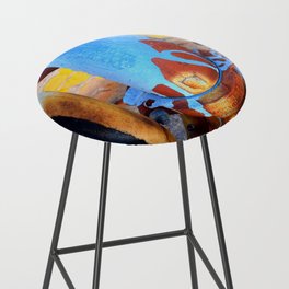 splashy blue Bar Stool