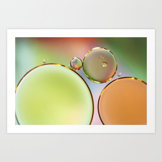 Oil On Water Edged With Gold Art Print
