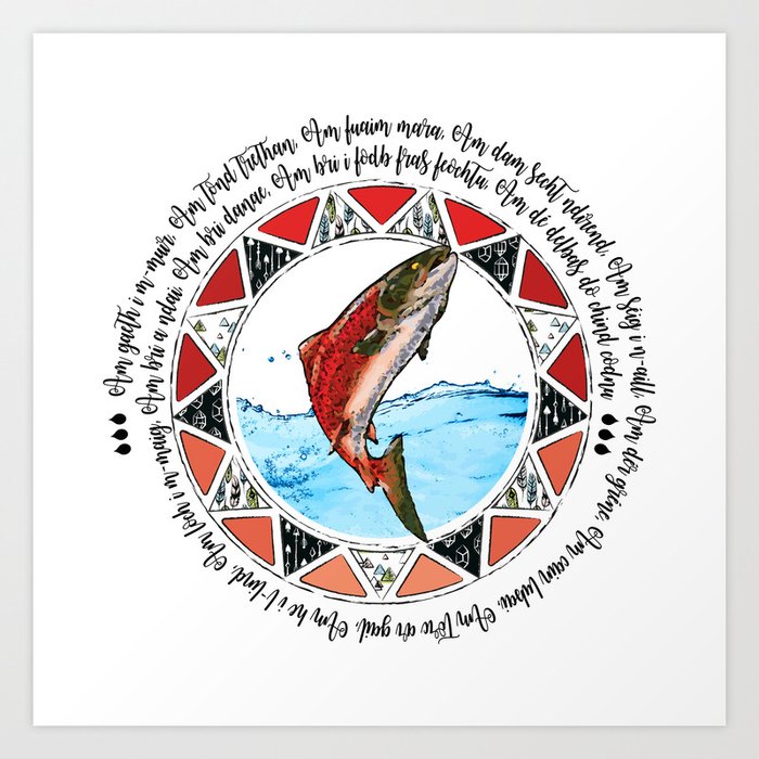 Salmon Spirit Animal Art Print