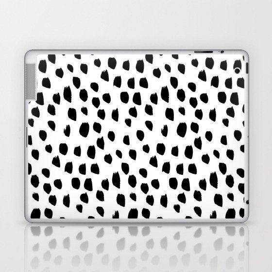 Hand drawn drops and dots on white - Mix & Match with Simplicty of life Laptop & iPad Skin