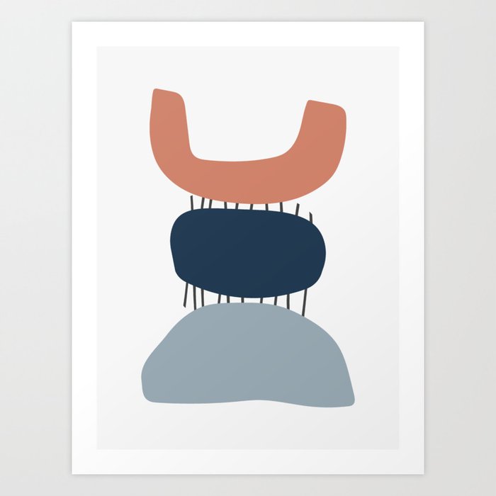 Abstract geometric shapes #3 Art Print