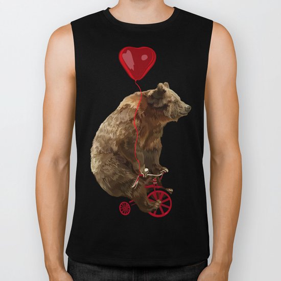 Big Bear with bicycle iPhone 4 4s 5 5s 5c, ipod, ipad, pillow case and tshirt Biker Tank