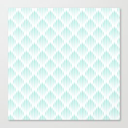 Mint Blue Abstract Pattern Canvas Print