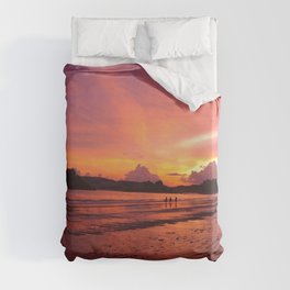 Ocean Beach Sunset Duvet Cover