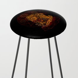 Scary Lion Horror Drawing Counter Stool