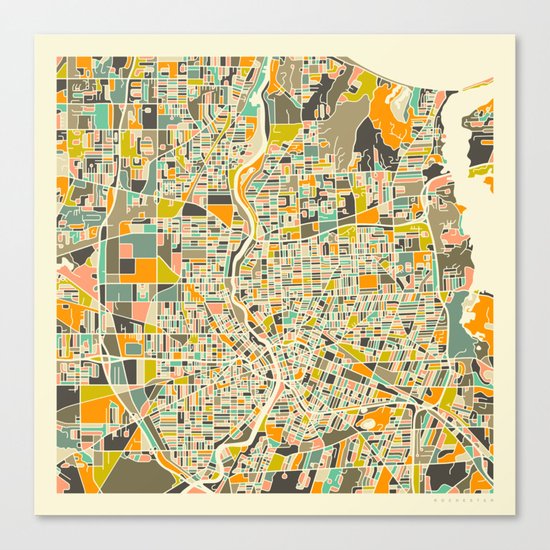 Rochester Map Canvas Print