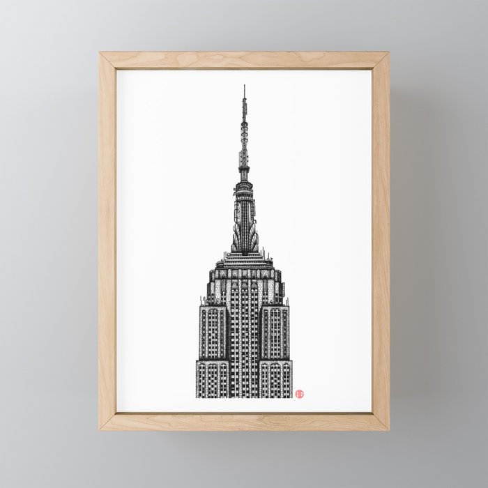 Empire State Building  Framed Mini Art Print
