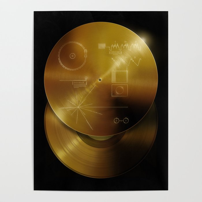 Voyager Golden Record - A and B Sides Poster