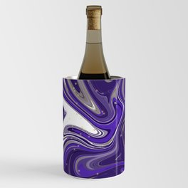 Very Peri Pouring Abstract Artwork  Wine Chiller