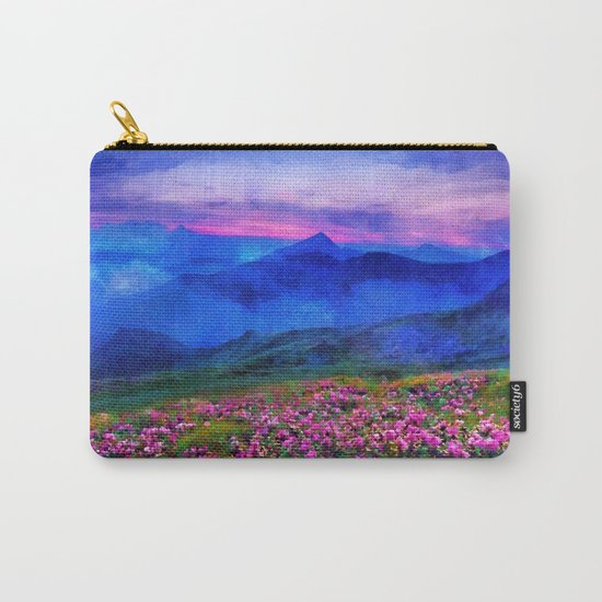 Flowering mountains in the clouds Carry-All Pouch