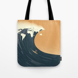 Surfing the World Tote Bag