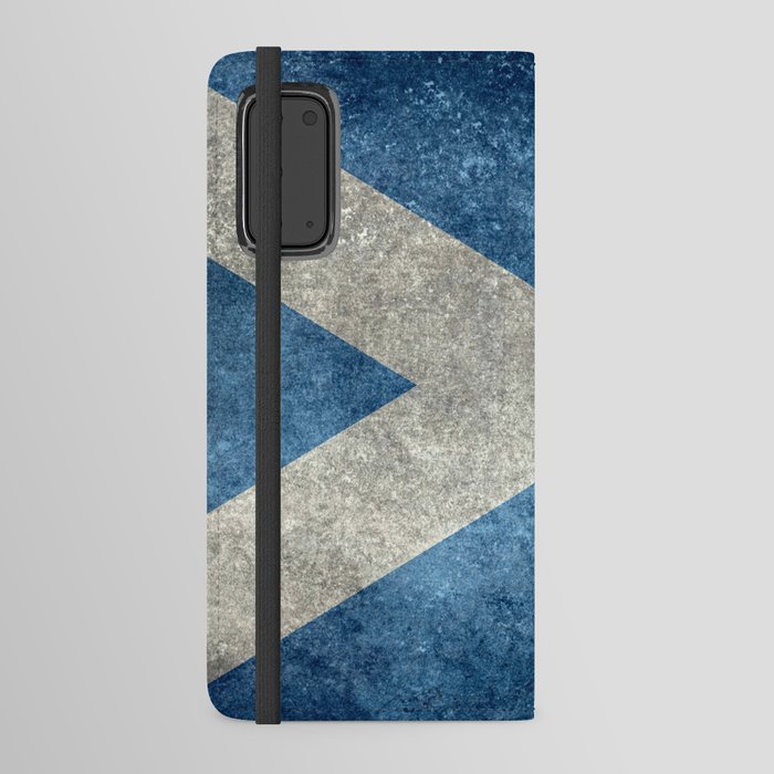 Flag of Scotland in grungy style Android Wallet Case
