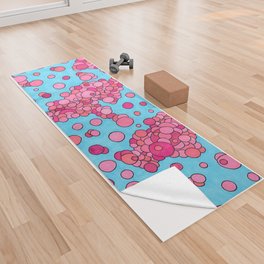 Pink Bubbles Yoga Towel