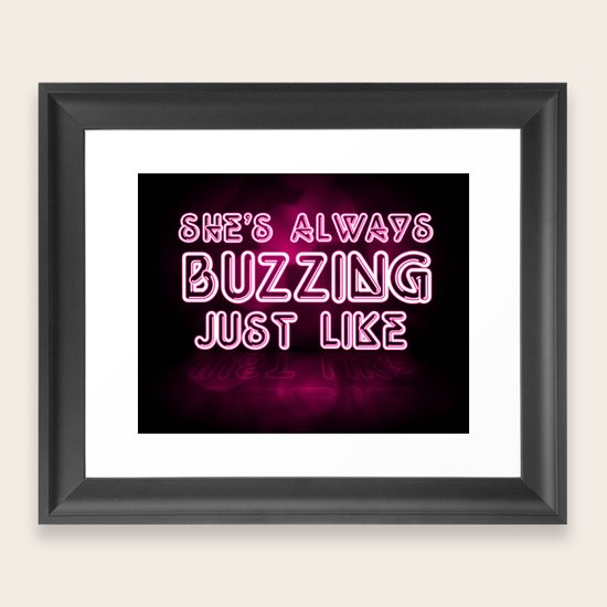 Neon Framed Art Print