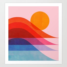 Abstraction_Surfing_New_WAVE_001 Art Print