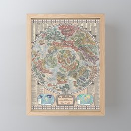 The Map of Literature || Map Books Literature Literary Fantasy Si-fi Thriller Mystery Framed Mini Art Print