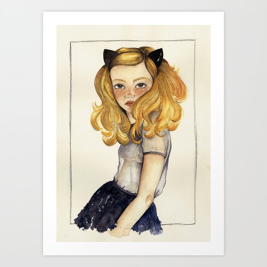 Olivia and the Halloween Art Print