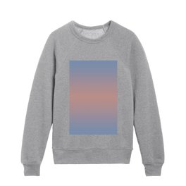 Modern Dusty Rose Pink And Blue Ombre Gradient Pattern Abstract Kids Crewneck