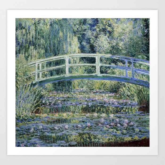 Claude Monet Water Lilies and Japanese Bridge Art Print