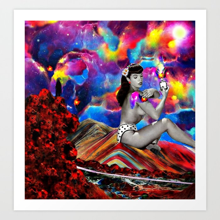 The Magic Perfume Futuristic Sci Fi Surreal Digital Collage Art Print By Silvianemoon