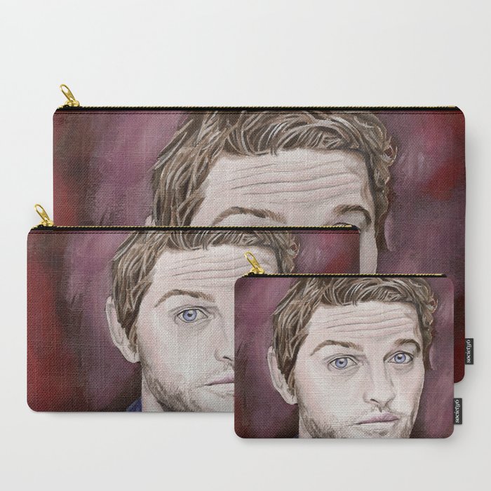 Misha Collins Acrylic Painting Carry All Pouch By Abigail94