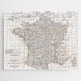 Vintage old map of france Jigsaw Puzzle