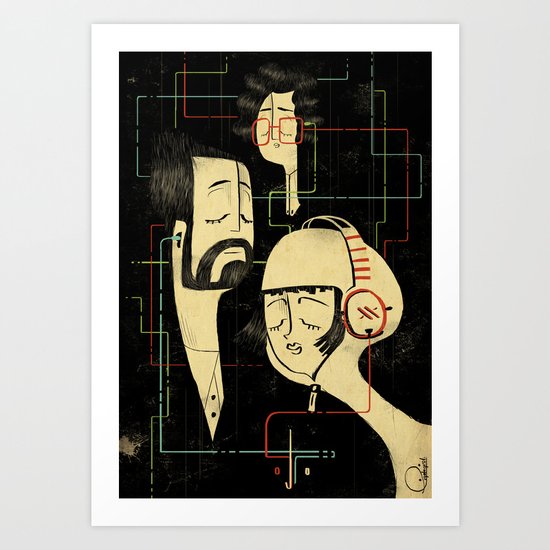 乐 Music v.2 / Vintage / Musicians Art Print