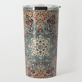 Antique Red Blue Black Persian Carpet Print Travel Mug