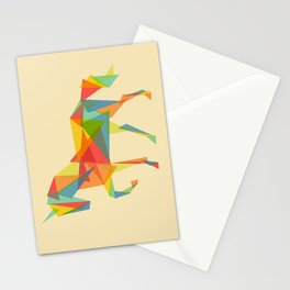 Fractal Geometric Unicorn Stationery Card