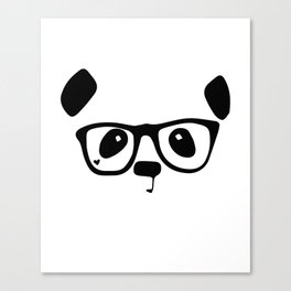 Hipster Nerd Panda Canvas Print