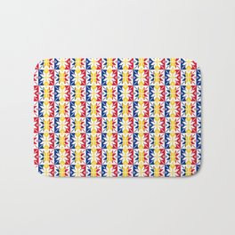Romanian Flag - Embroidery No. 1 Bath Mat | Other, Graphicdesign, Blue, Background, Red, Stencil, Vector, Romania, Flag, Tapestry 