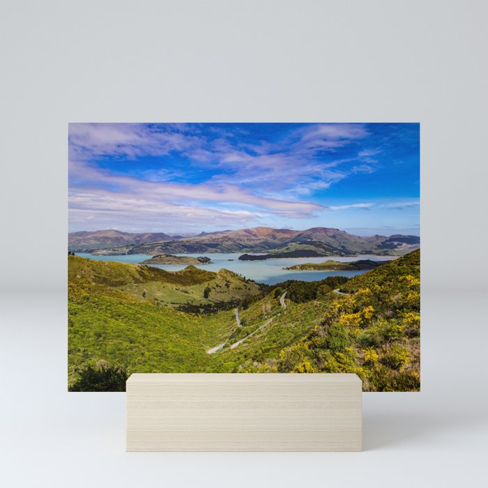 New Zealand Lyttelton Harbour Whakaraupo Mini Art Print