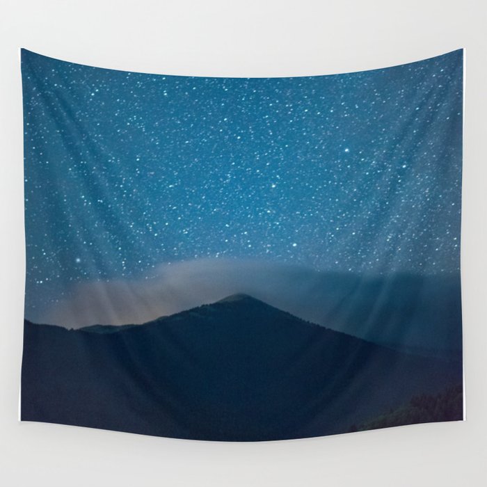 Scenic View of Night Sky Wall Tapestry