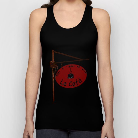 Le Cafe, France Unisex Tank Top
