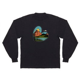 Wilderness heart Lake Graphic Design Long Sleeve T-shirt