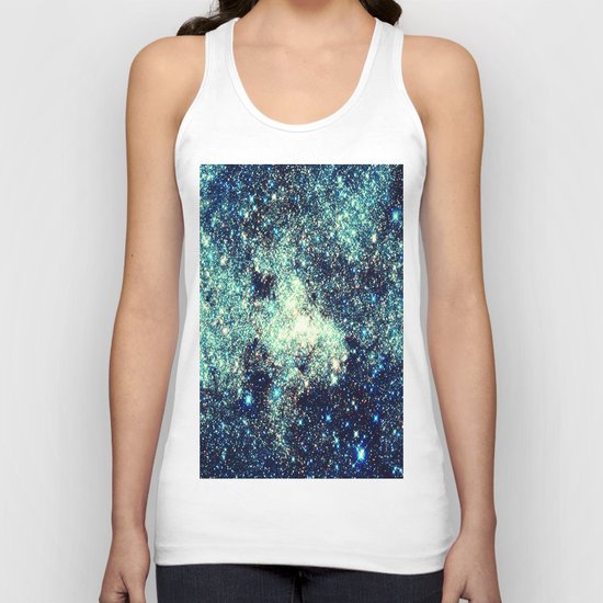 gAlAxY Stars Teal Turquoise Blue Unisex Tank Top
