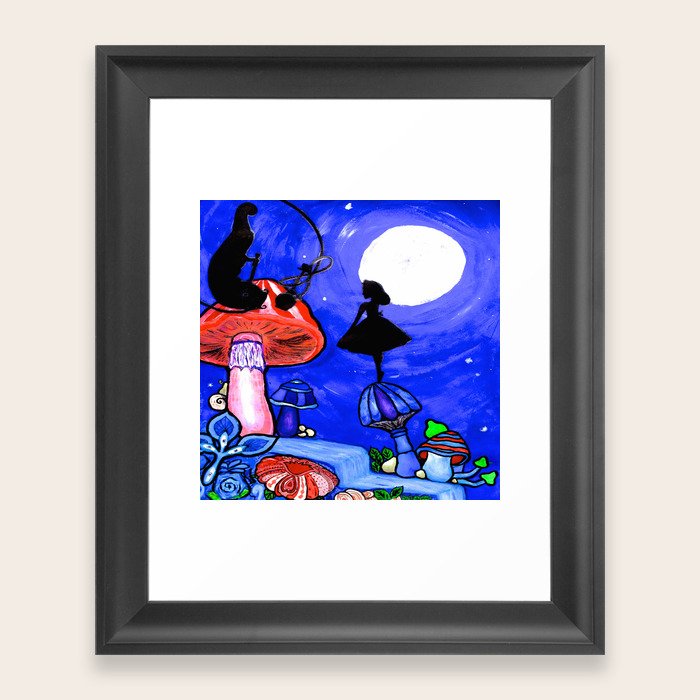 Trippy Original Alice In Wonderland By The Moon Mushroom Mixed Media Painting On Paper Framed Art Print By Ryanholland Society6 The theme is said to. society6