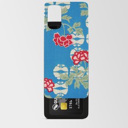 Peony Floral Print Vintage Japanese Retro Pattern Android Card Case