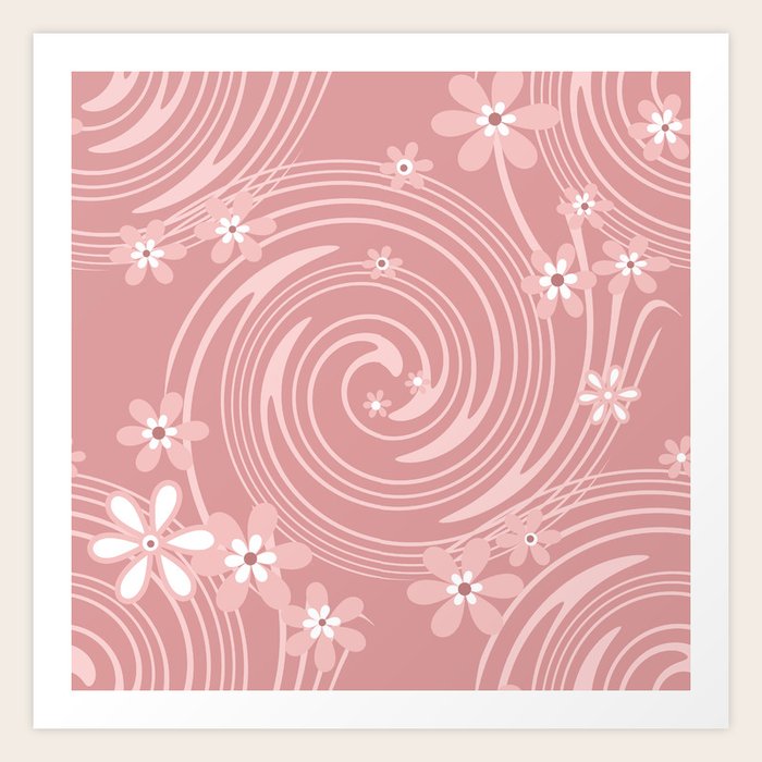 Abstract Flowers 2 Art Print By Temas14mk