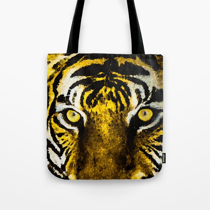Purple/Gold Tiger Tote Bag