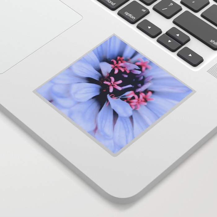 Zinnia Flower Macro Photography In Lilac Sticker